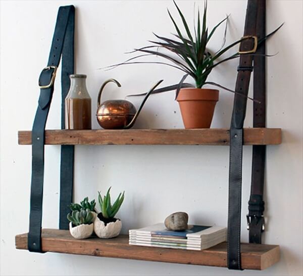 pallet shelves for garden