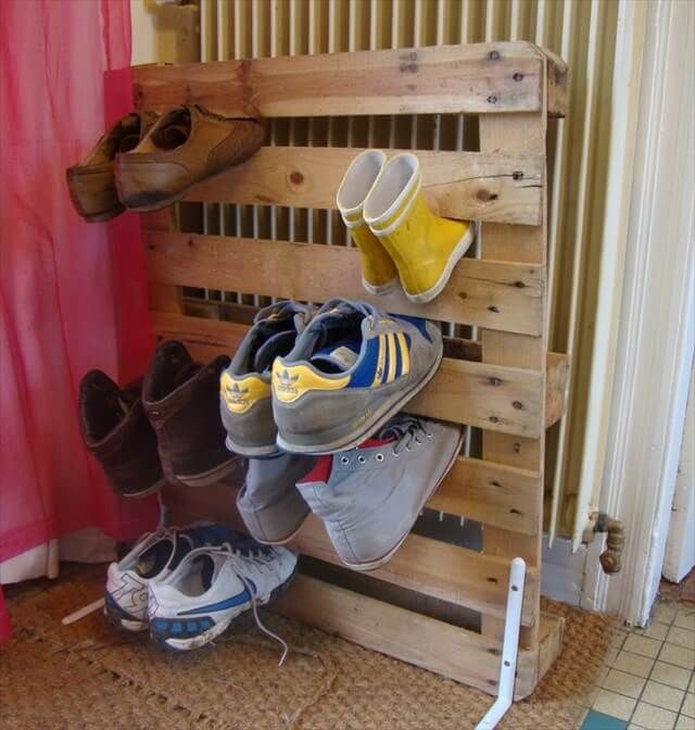 Shoe rack best sale pallet design