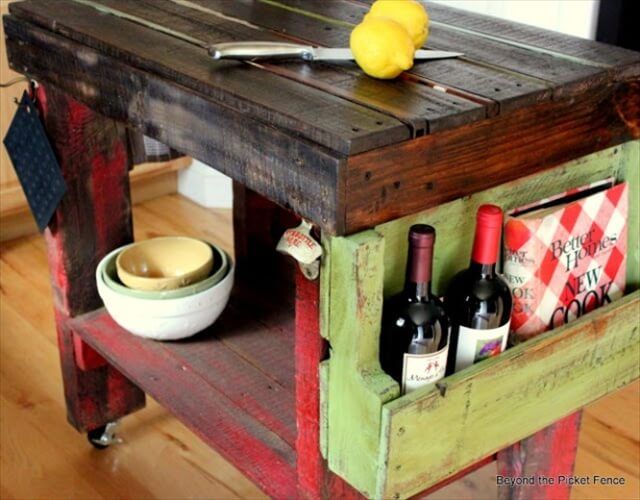 Pallet Island Table Best for Kitchen Use