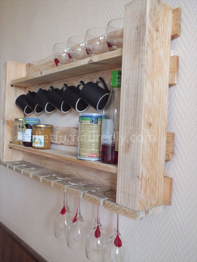 Pallet Kitchen Shelves For Storage   Pallet Kitchen Shelves 