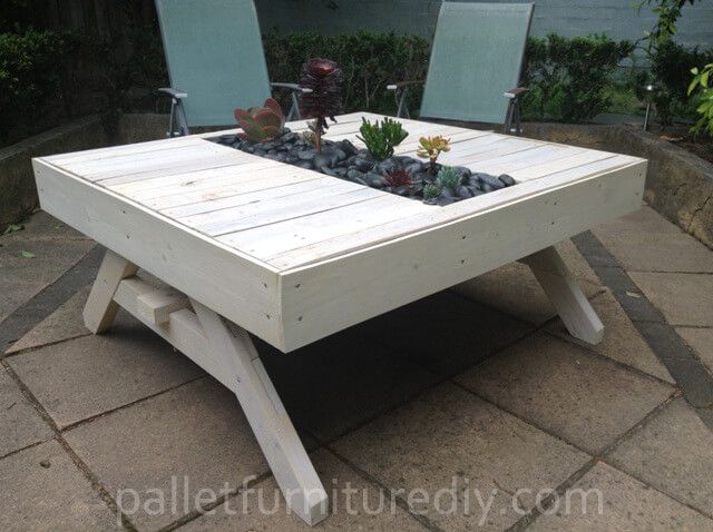 Pallet Outdoor Planter Table
