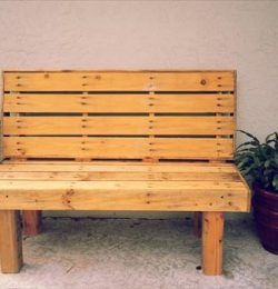 rustic pallet outdoor bench