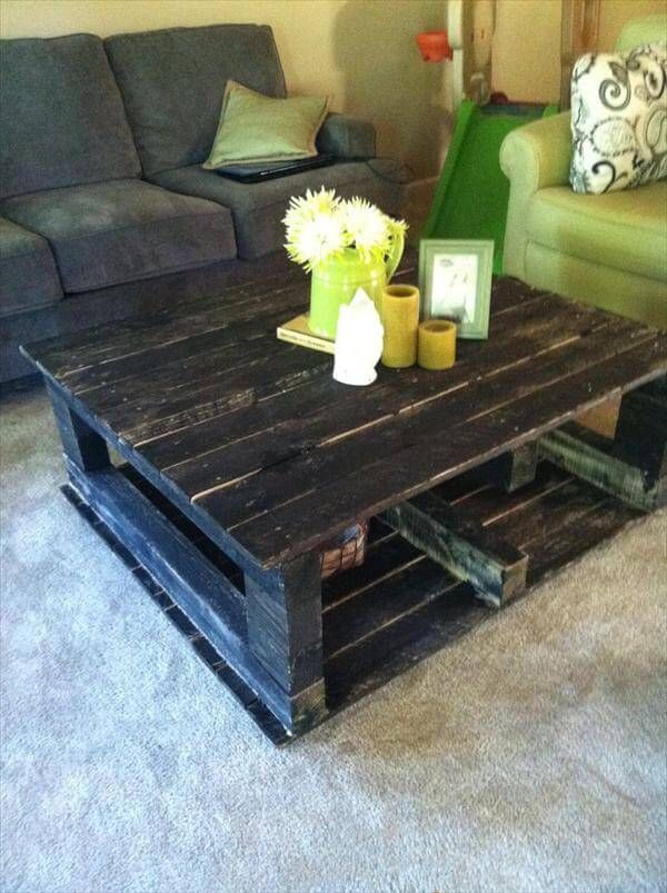 pallet wood coffee table