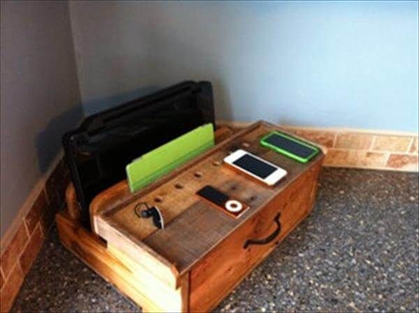 reclaimed pallet charging station