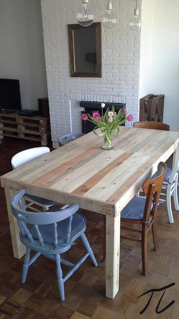 reclaimed pallet table