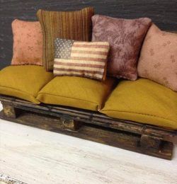 Pallet Sofa and Cushions