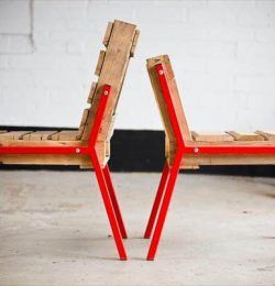 diy pallet chairs with metal legs