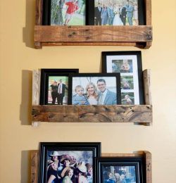 upcycled pallet picture shelf