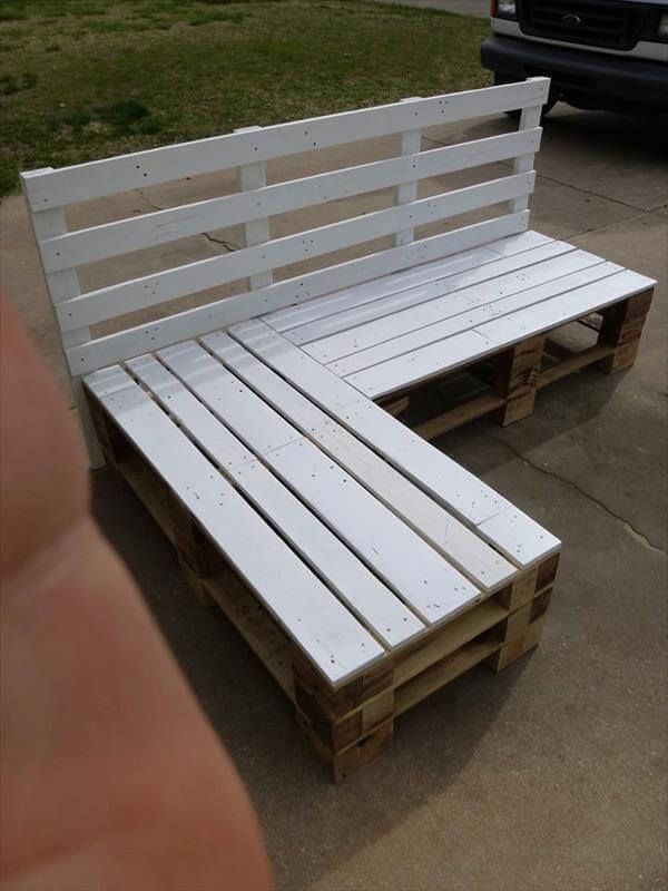 Pallet Sectional Bench