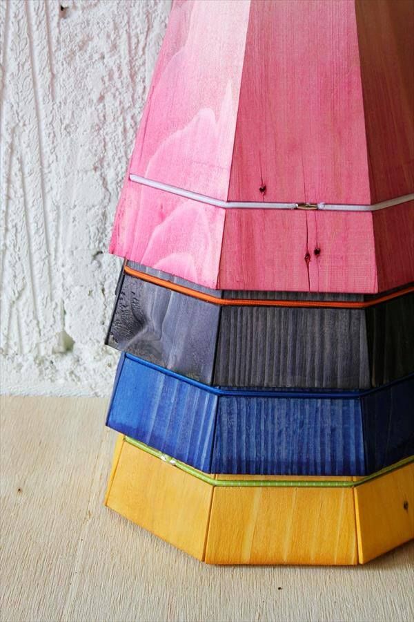 lamp shades out of pallet wood