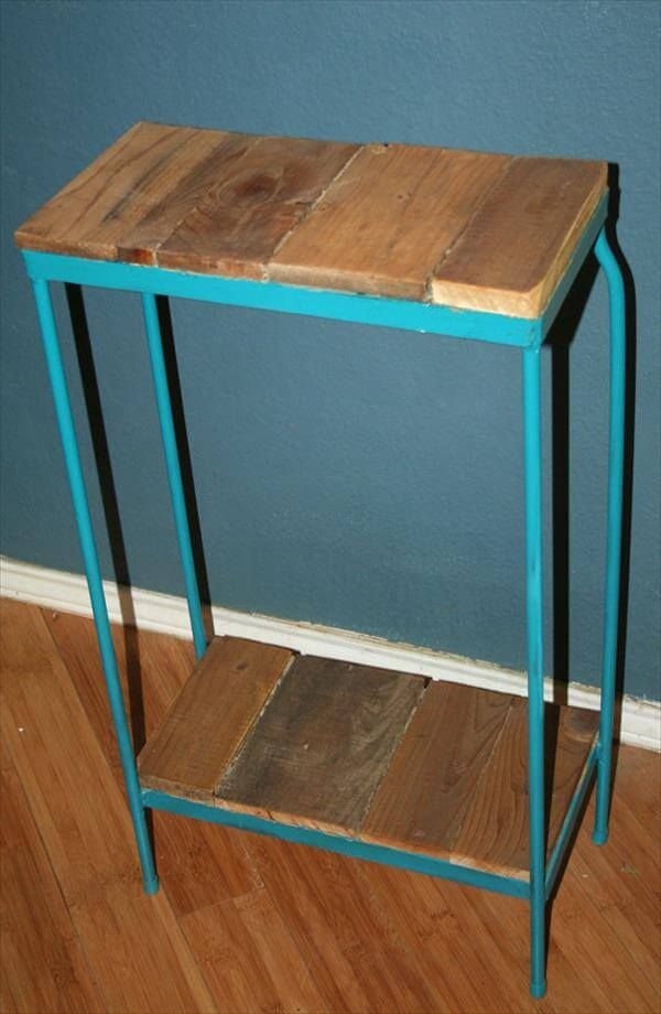reclaimed and steel table
