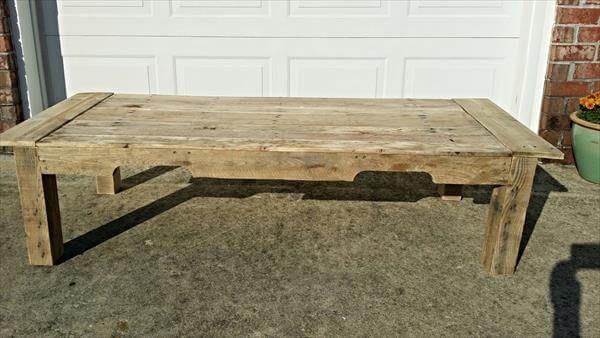 recycled crumbled pallet coffee table