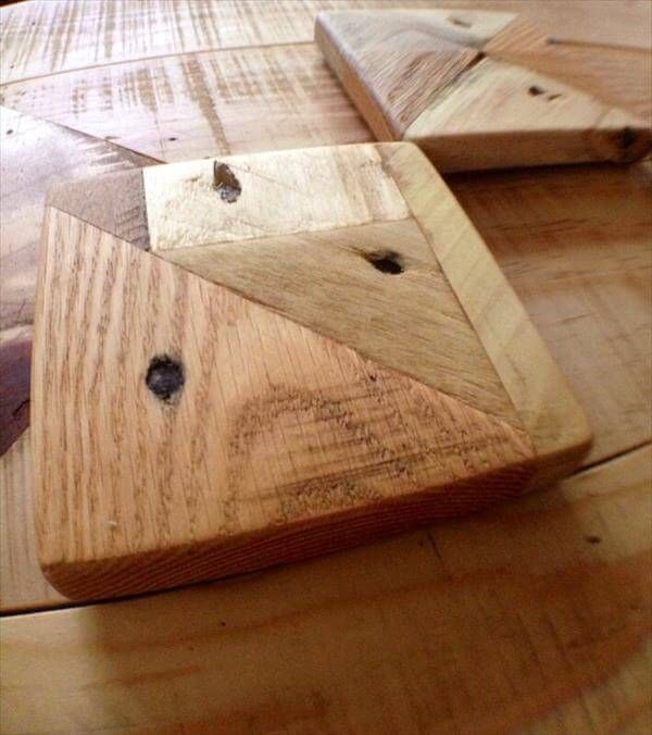 recycled pallet mini coasters