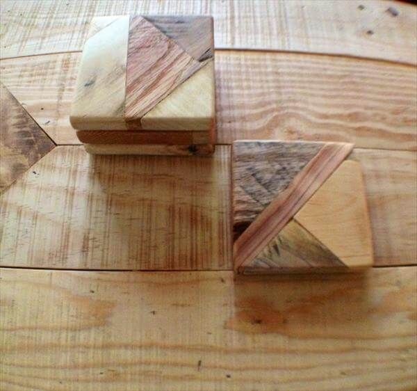 upcycled pallet coasters