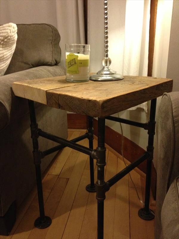 reclaimed pallet side table