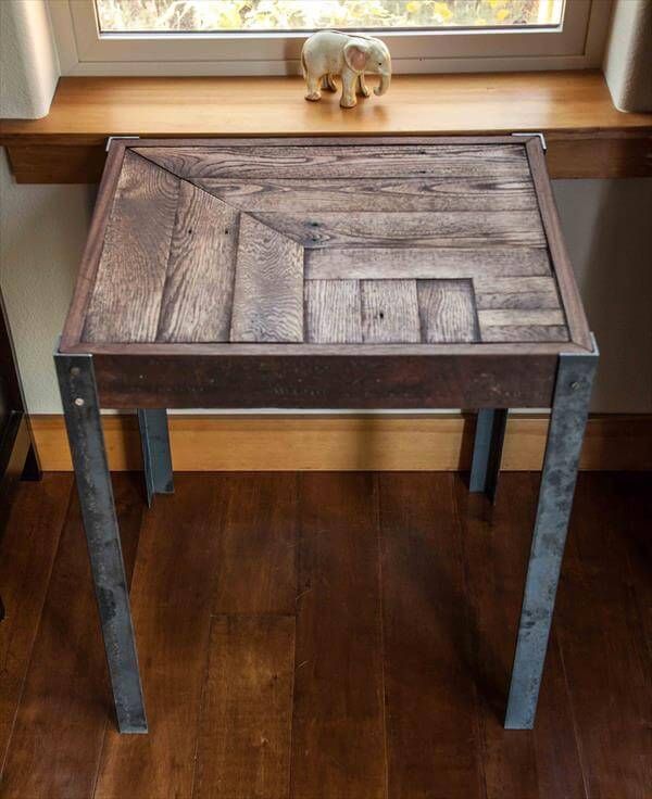 upcycled pallet end table