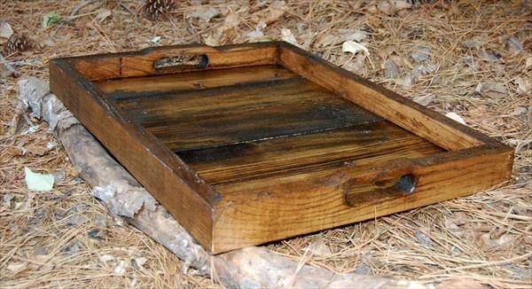 upcycled pallet tray