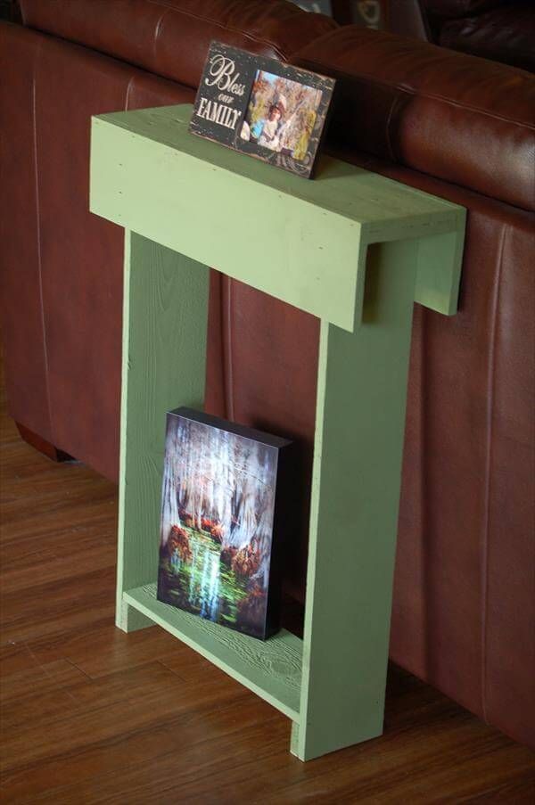 upcycled pallet entry table