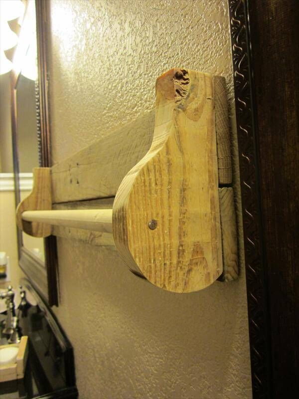 upcycled pallet towel bar