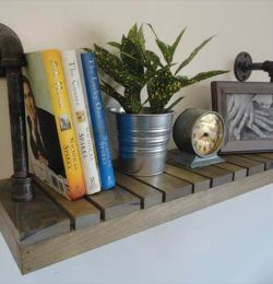 recycled pallet industrial shelf