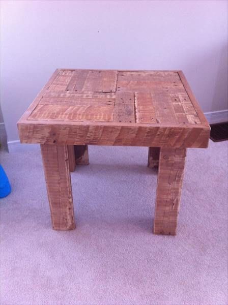 upcycled pallet coffee table and side table