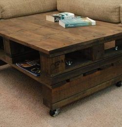 diy pallet coffee table with wheels