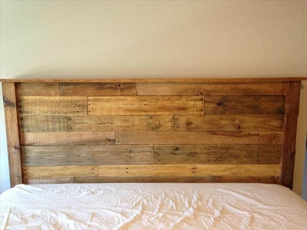 recycled pallet king size headboard
