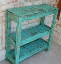 recycled pallet potting table and entry way table