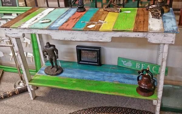 reclaimed pallet sofa side table and accent table