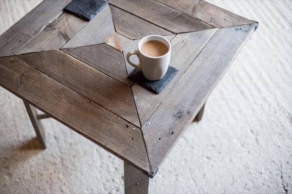 recycled pallet squared top coffee table