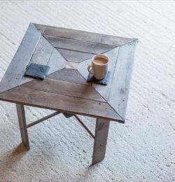 diy pallet wood squared table