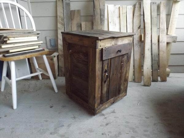 rustic pallet side table