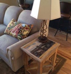 upcycled pallet nightstand and end table