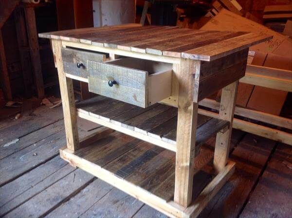 Kitchen Table with Drawers