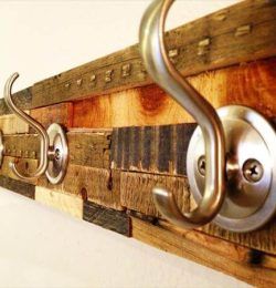 upcycled pallet coat rack