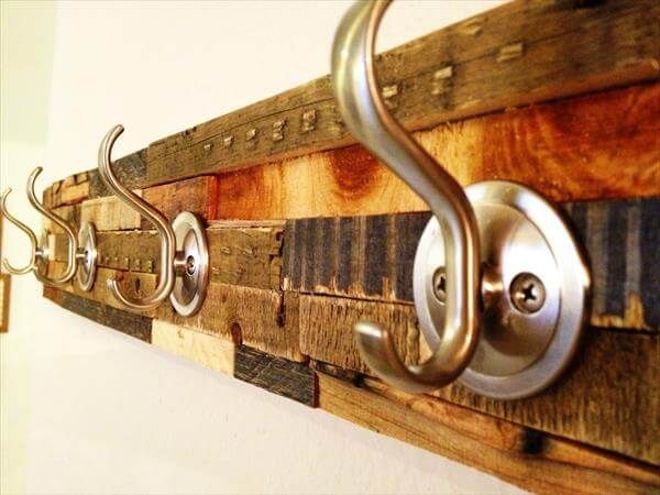 upcycled pallet coat rack