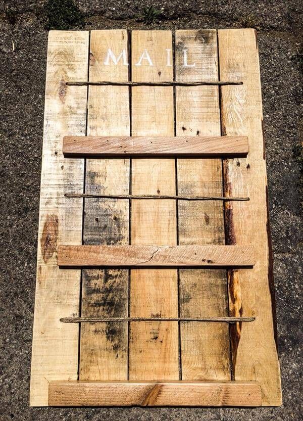 home entry wall pallet mail organizer