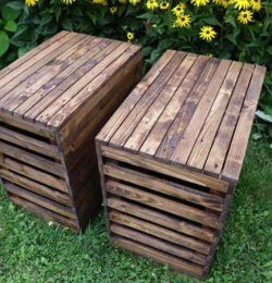 recycled pallet side tables and nightstands