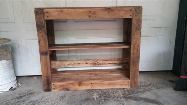 handcrafted pallet media table