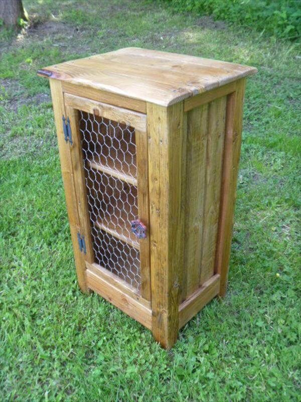 upcycled pallet kitchen cabinet