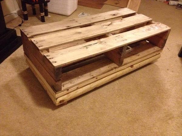 ultra rustic pallet coffee table