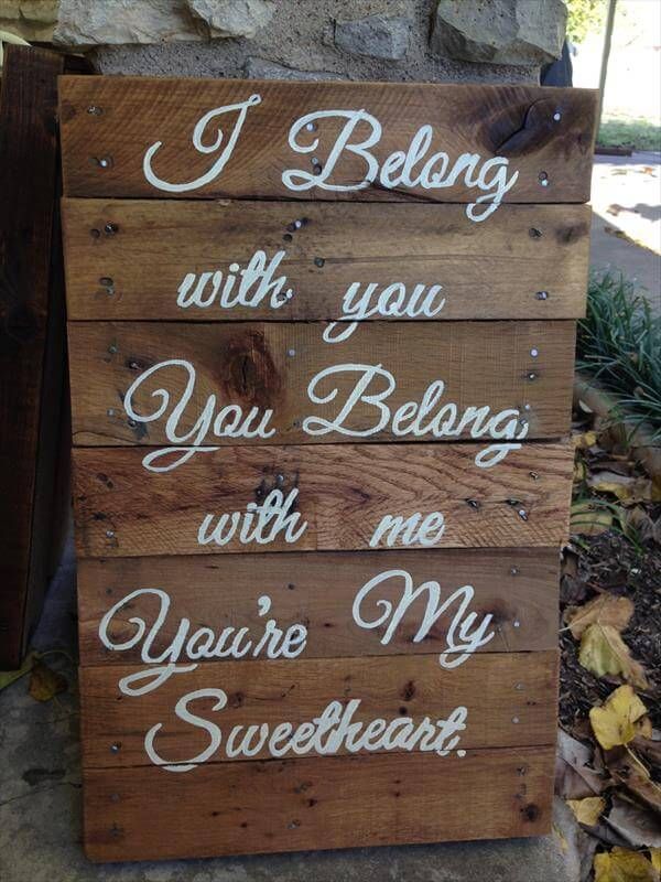 handcrafted pallet wall sign