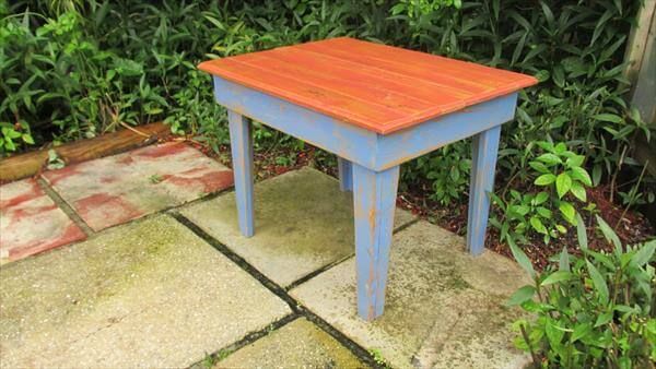 chic pallet coffee table and side table