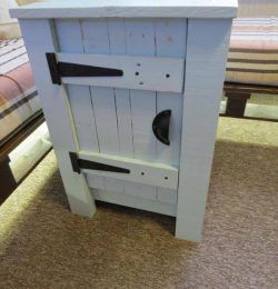 upcycled pallet white floor cabinet