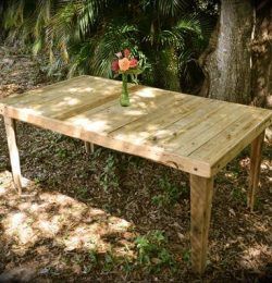 recycled pallet wood dining table