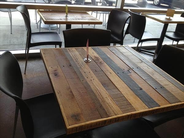 repurposed pallet table top