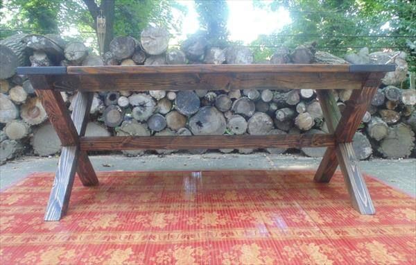 recycled pallet farmhouse table