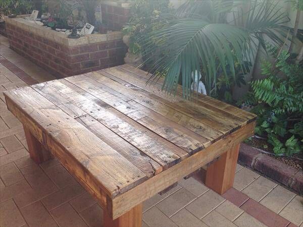 upcycled pallet homemade coffee table