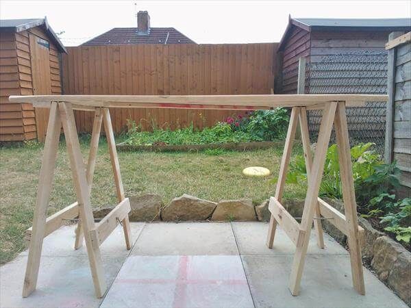 reclaimed pallet foldable table