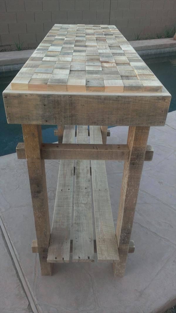 upcycled pallet mosaic coffee table